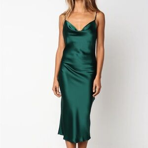 Petal & Pup Persia Dress. Mint Satin